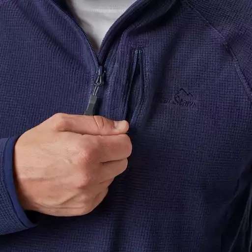 Peter Storm Men's Grid Half Zip Fleece | Black \ Grey \ Navy - £9.60 with Code - Free Delivery @ Millets