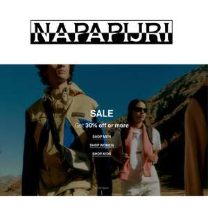 Sale - Up to 30% off + Extra 10% off with code + Free Delivery - @ Napapijri