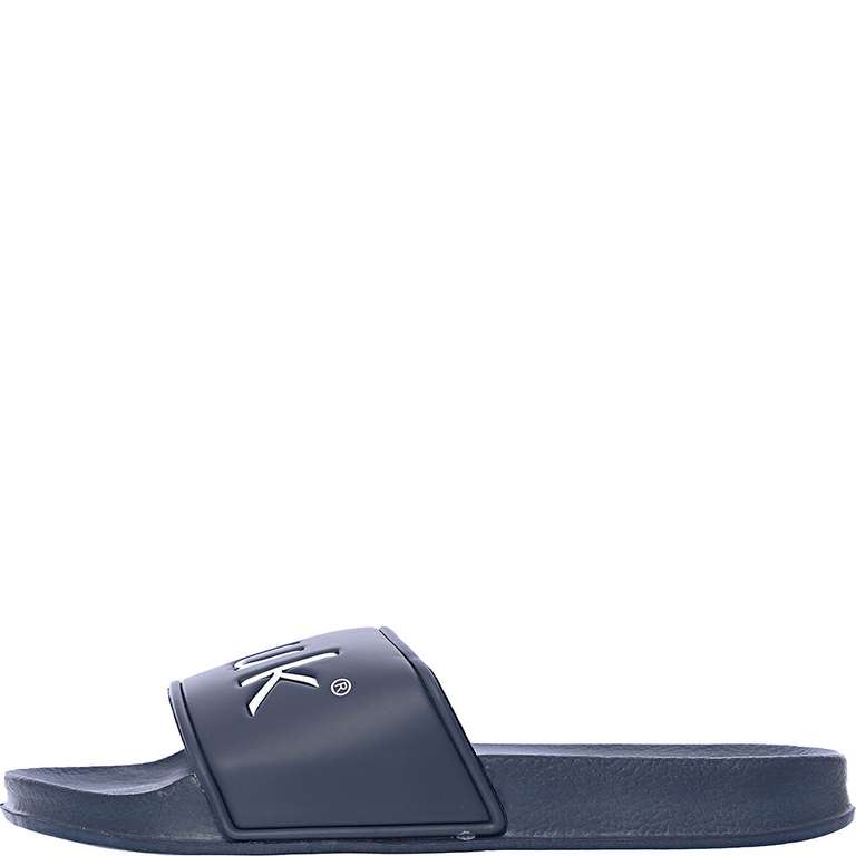 French Connection Men's Navy/White FCUK Sliders, Size 9