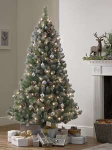 Habitat 6ft Pre lit Pine Cones Christmas Tree - Free C&C