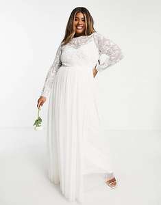 Curve Elizabeth Beaded Bodice Wedding Dress - £76 with code @ ASOS
