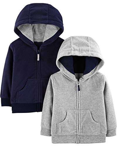 Simple Joys by Carter's Boy's Hooded Sweatshirt (Pack of 2) age 0-3 months