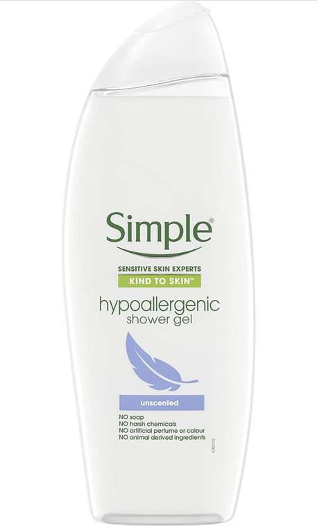 Simple Kind to Skin Hypoallergenic dermatologically tested Shower Gel for sensitive skin 500 ml - £1.50 @ Amazon