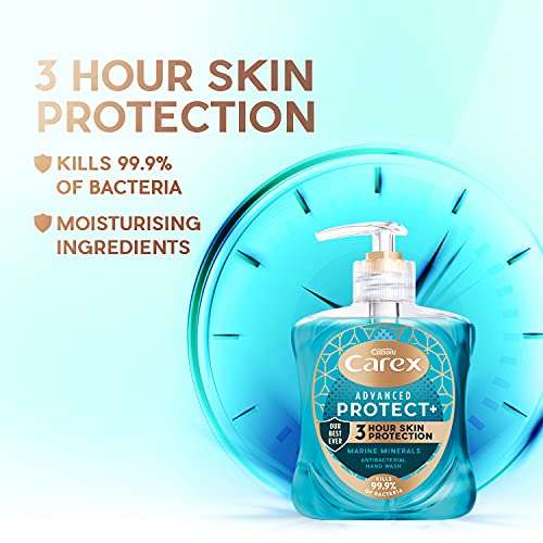 Carex Advanced Protect Marine Minerals Antibacterial Hand Wash Pack of 6 - £5.40 @ Amazon