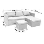Habitat 4 Seater Rattan Effect Garden Sofa With Storage Stool in Grey or Brown - £296.95 Delivered With Code @ Argos