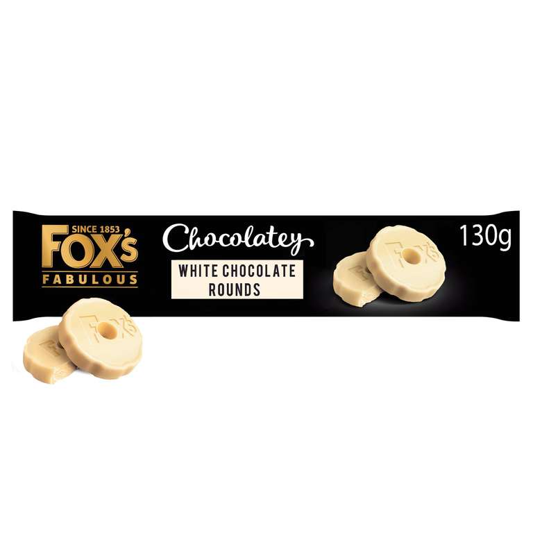 Fox's Chocolatey Biscuit Rounds 130g (Milk / White / Salted Caramel) (Nectar Price)
