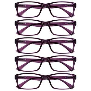The Reading Glasses Company Purple Value 5 Pack Mens Womens Designer Style Readers +1.50 Magnification