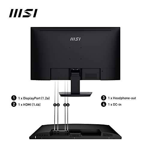 MSI Flat 27" FHD monitor with speakers IPS, DP, HDMI, 75Hz, 5ms, FreeSync