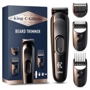 King C. Gillette Cordless Beard Trimmer Kit for Men, with Lifetime Sharp Blades, Includes 3 Interchangeable Hair Clipper Combs