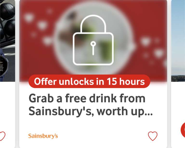 Free drink from Sainsbury's via Vodafone VeryMe