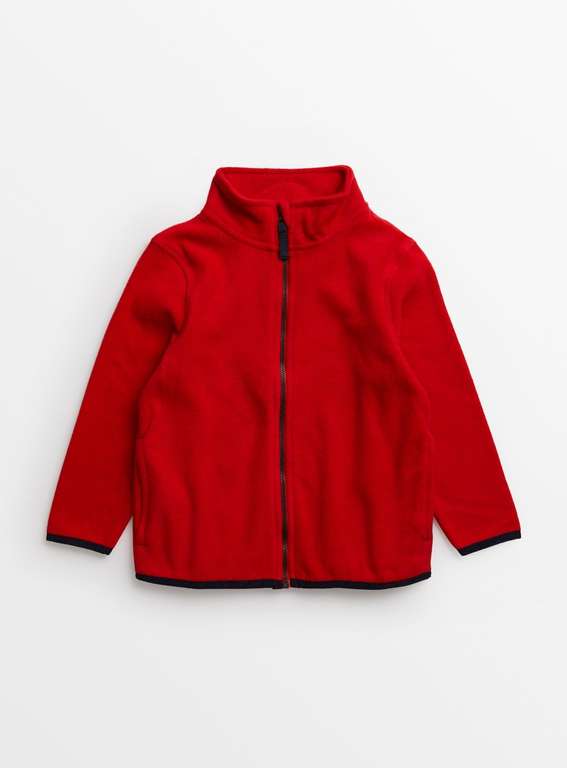 Red Zip-Through Fleece 1-1.5/1.5-2 years