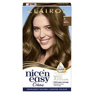 Clairol Nice'n Easy Crème Permanent Hair Dye, 6 Light Brown, 220g £4 @ Amazon