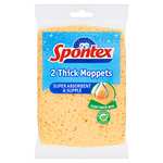 Spontex Hygienic Thick Moppets (Pack of 2) £1.50 (£1.35 on Subscribe & Save)