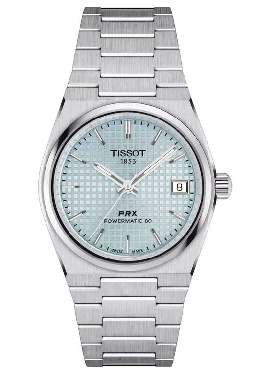 NEW Tissot PRX Glacier Blue Dial Stainless Steel Bracelet watch - w/code