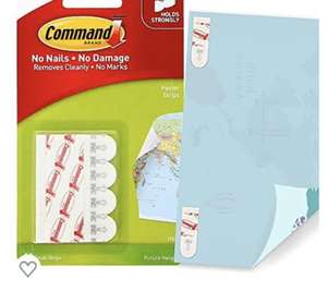 Command 17024 Poster Mounting Adhesive Strips - White, Pack of 12 - £2.46 @ Amazon