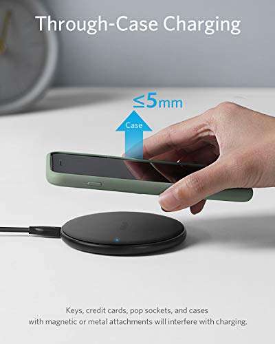 Anker Wireless Charger, PowerWave Pad for iPhone and Samsung, Qi-Certified 10W Max £13.95 @ Dispatches from Amazon Sold by AnkerDirect UK