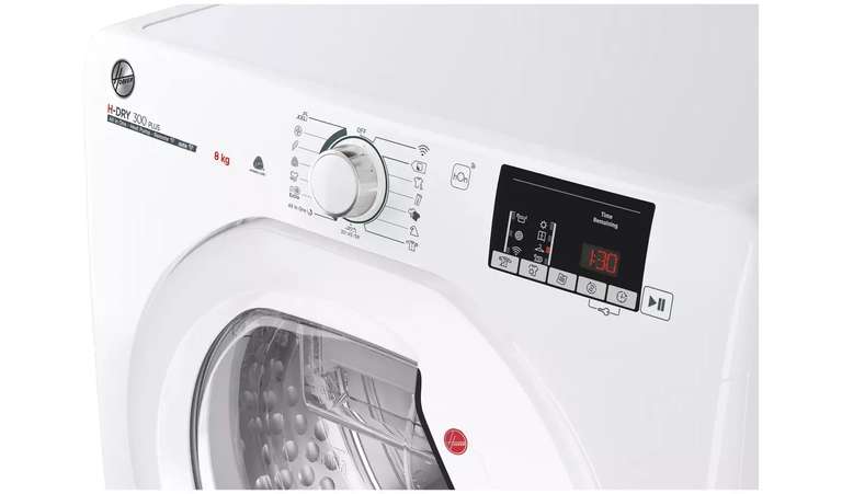 Hoover HLE H8A2DE 80 8KG Heat Pump Tumble Dryer - White £400 (Claim £50 e-gift card) Free delivery @ Argos