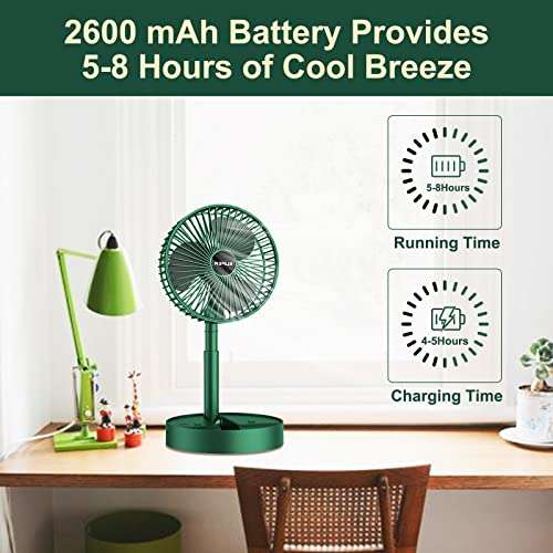 LETOUR Desk Fan, Portable Fan USB Rechargeable - £13.79 with voucher Sold by Letour9228 and Fulfilled by Amazon