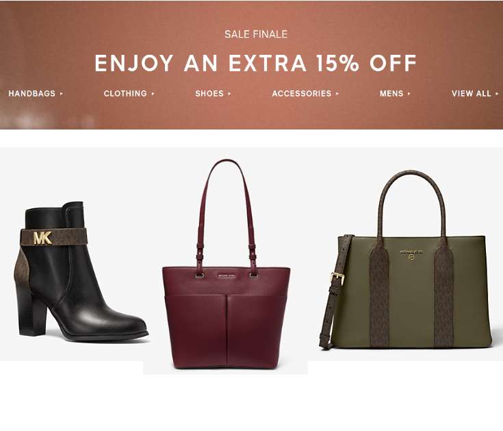 Up to 60% off the Sale plus Extra 15% Off, plus Free Delivery From Michael Kors