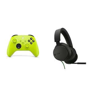 Xbox Electric Volt Controller Yellow + Headset