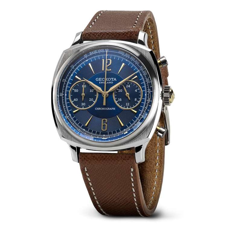 Geckota Ensign Chronograph Dress Watch - Blue Dial (Nearly new / customer return) - £129 delivered @ WatchGecko