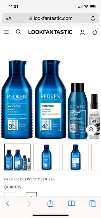 Redken Extreme Travel Size haircare Bundle £22.81 with code @ Look Fantastic