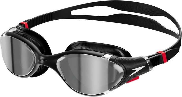 Speedo Unisex-Adult Biofuse 2.0 Swimming Goggles Black/Chrome