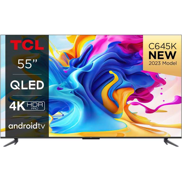 TCL C64 Series 55C645K 55" QLED smart TV with code - 2 year warranty included