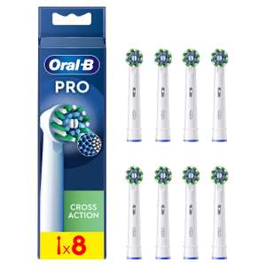 Oral-B Pro Cross Action Electric Toothbrush Head - Pack of 8 Toothbrush Heads (£15.39/£13.77 with Subscribe & Save)