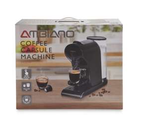 Ambiano Black/Cream Coffee Capsule Machine compatible with Nespresso coffee pod - £59.99 @ Aldi