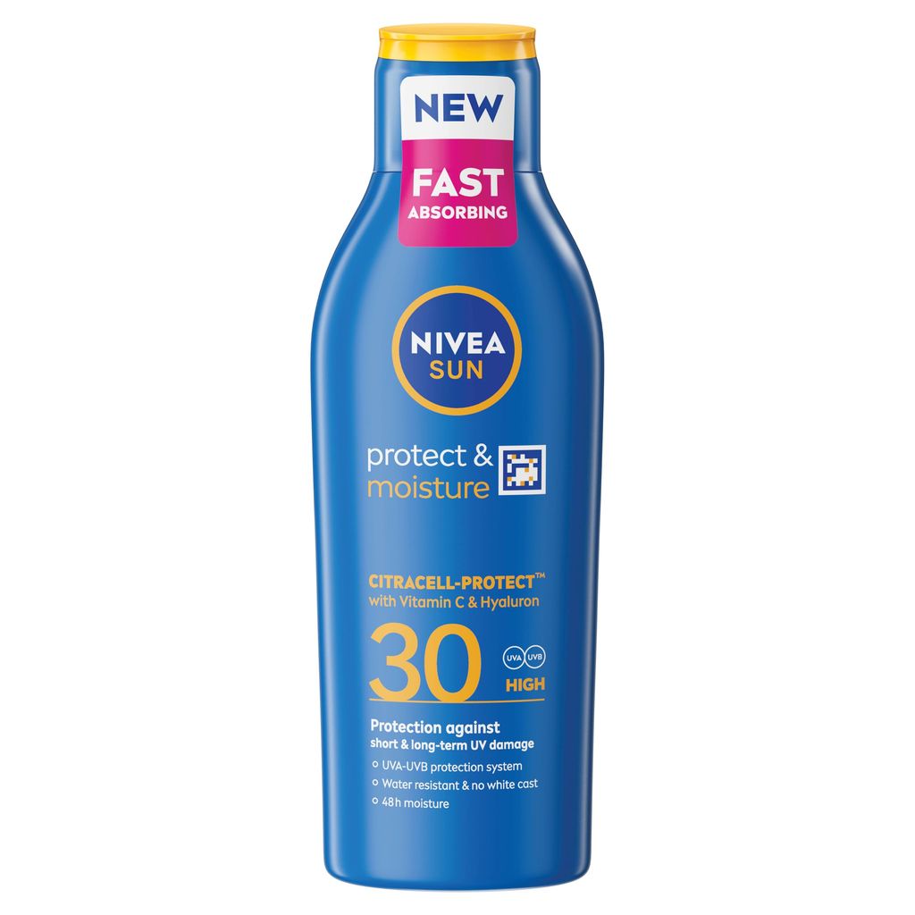 NIVEA SUN Protect & Moisture Sun Lotion SPF 30 (200 ml) £3.08 / £2.91 on S&S - Prime Day Deal