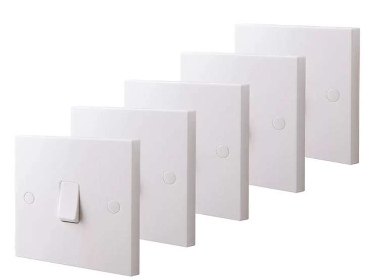 British General 900 Series 10AX 1-Gang 1-Way Light Switch White 5 Pack - £3.79 with click & collect @ Screwfix