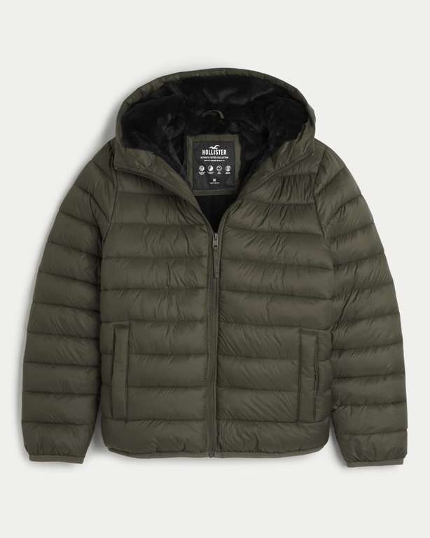 Hollister Mens Ultimate Cozy-Lined Puffer Jacket (2 Colours / Sizes XS-XXL) - Member Price / Extra 10% Off BLC & Students - Free C&C