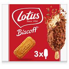 Lotus Biscoff Ice Cream Sticks 3 x 90ml // Lotus Biscoff Mini Ice Cream Sticks 6 x 60ml - £2.25 @ Iceland