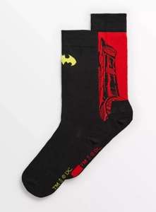 Batman Black Socks 2 Pack 9-12 - Free C&C