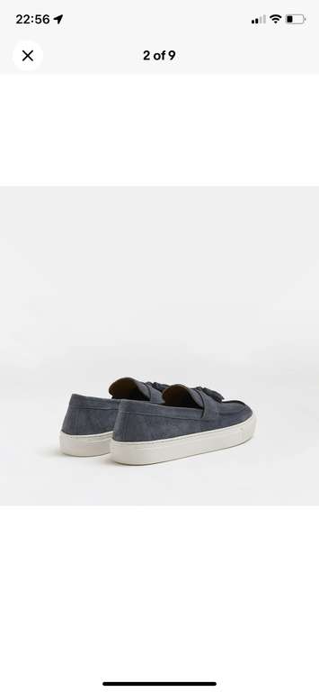 River Island Mens Loafers Blue Tassel Cupsole Round Toe Slip On Casual Shoes £10 @ River Island eBay