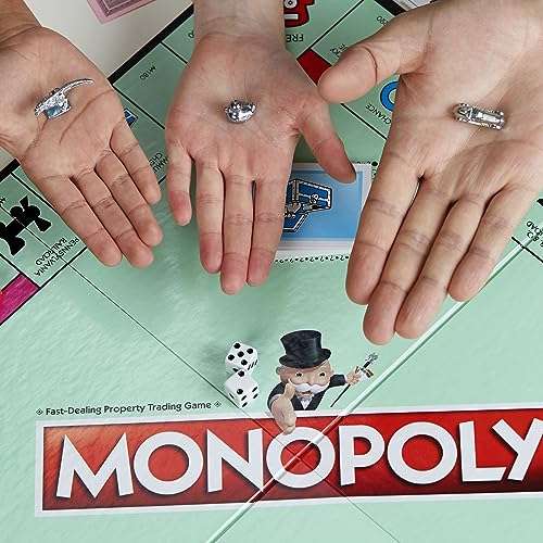 Monopoly Board Game, Family Time Games for Adults and Children, 2 to 6 Players