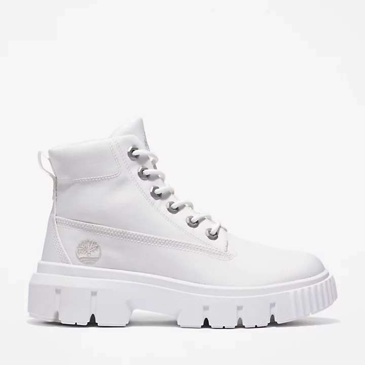 Greyfield Canvas Boots White / Beige & Black - With Code