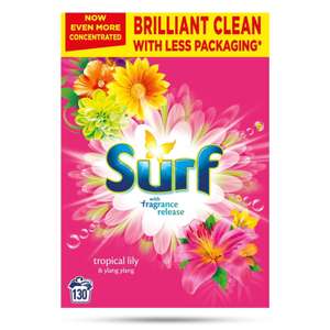 Surf Tropical Lily & Ylang Ylang Laundry Detergent Powder 130 Washes (6.5kg) (XXXL Mega Pack)