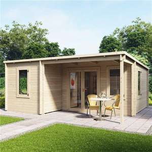 BillyOh Cove Multiroom Log Cabin (5.5m x 5.0m) (FREE Delivery 4 - 8 Weeks) - w/Code
