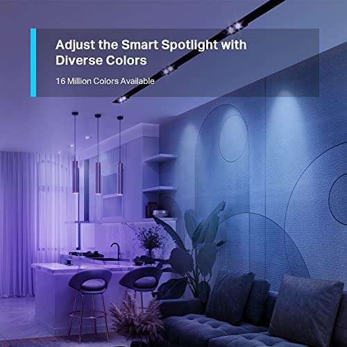 TP-Link Tapo Smart Wi-Fi Spotlight, Multicolour, Dimmable, White Tunable, GU10 Lamp Base, Alexa & Google Home, No Hub