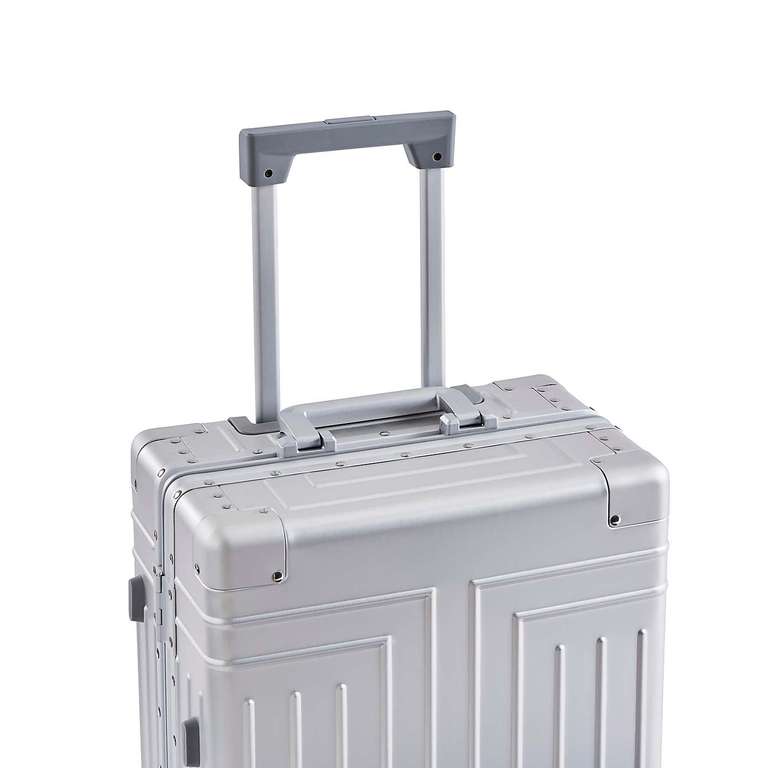 Detroit Silver Suitcase - Cabin Size Aluminium Hard Shell Suitcase