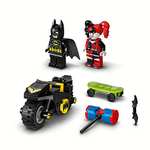 LEGO 76220 DC Batman versus Harley Quinn, Superhero Action Figure Set with Skateboard and Motorbike Toy