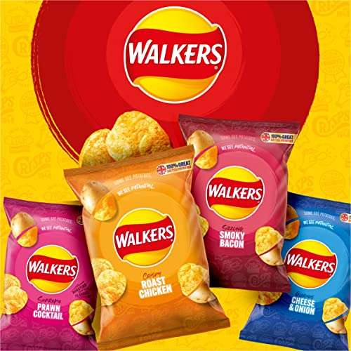 Walkers Meaty Variety Multipack Crisps Box 20x25 g