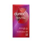 Durex Thin Feel Extra Lubricated Condoms, Pack of 12 Sold By Pennguin UK