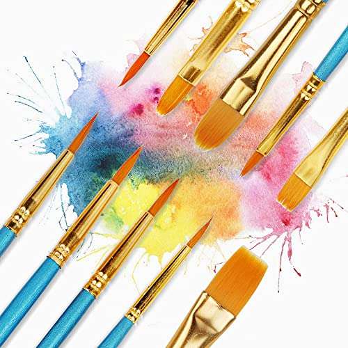 Paint Brushes, 20 Pcs Face Paint Brushes for Children Watercolor, Acrylic and Oil Painting, Figurine Sold by XINRONGDA-UK STORE FBA