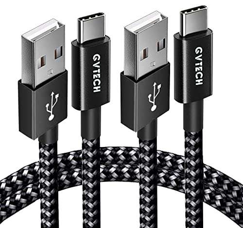 GVTECH USB C Cable, (2m 2-Pack) Type C Fast Charger Charging Cable Braided £3.29 Sold by DGVUK and Fulfilled by Amazon