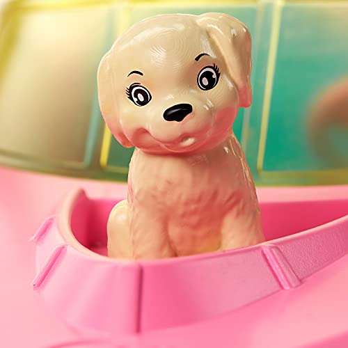 Barbie Doll and Boat Playset with Pet Puppy, Life Vest and Accessories, Fits 3 Dolls & Floats in Water - £18.99 @ Amazon