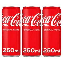 Coca-Cola Can 250ml 3 for £1.00 (Min Order £20 / £5.95 Delivery) @ Poundshop