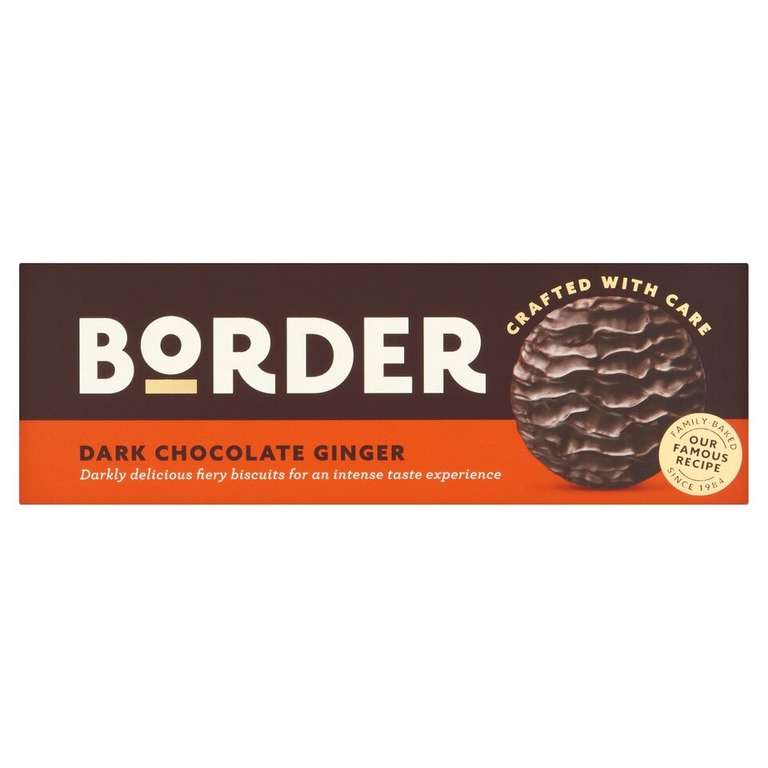 Border Biscuits Dark Chocolate Ginger 150G Clubcard Price